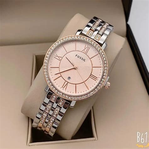 Fossil Rose Gold Dial Dimonds Watch For Women's – Yours Watch