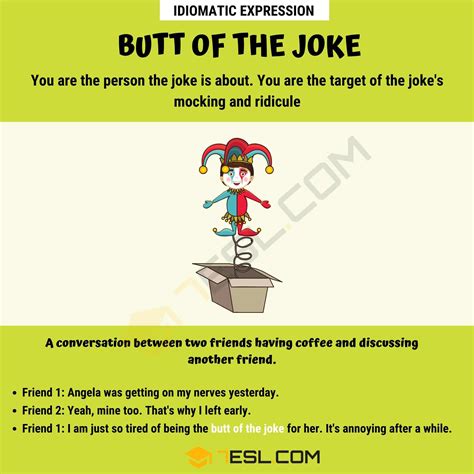 "Butt of the Joke" Meaning, Origin and Examples • 7ESL