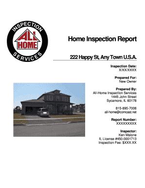 Home Inspection Report Template - Fill Online, Printable, Fillable ...