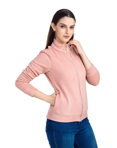 Moda Elementi Casual Pink Fleece Jacket for Women – MODA ELEMENTI AXMANN