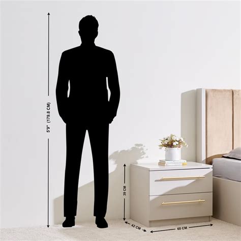 Buy Dante Bedside Table with Drawers - Grey from Home Centre at just ...