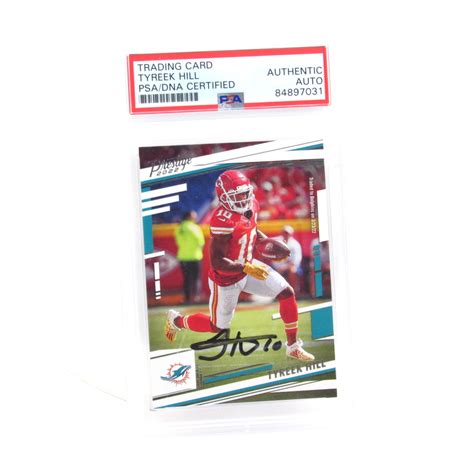 Tyreek Hill Auto #144 Panini 2022 Prestige Football PSA/DNA Certified ...
