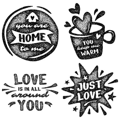 Monochrome couple stickers collection | Free Vector