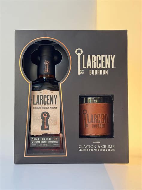 Larceny Straight Bourbon Whiskey Gift Set (w/ leather wrapped tumbler ...