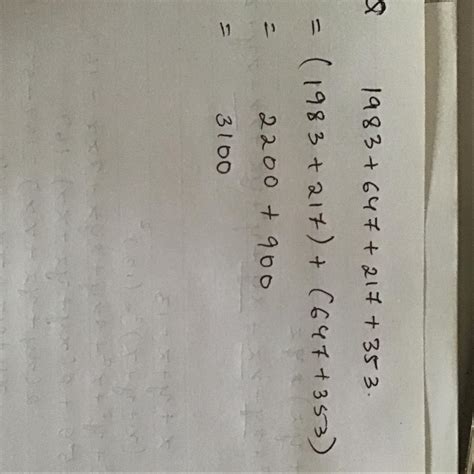 1983+647+217+353 determine each of the sums given below using suitable ...