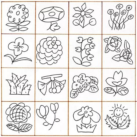 【绘画参考】144 种常见植物的黑白简笔画（植物参考） - 雪花新闻