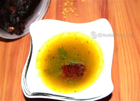 Fenugreek tamarind rasam | Vendhaya puli rasam [Charu]