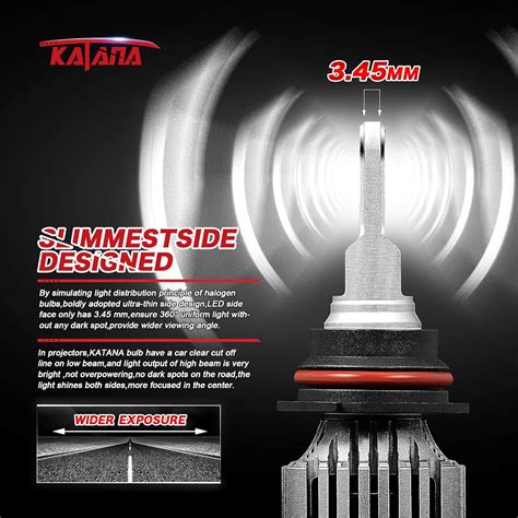 Buy KATANA 9007 HB5 LED Headlight Bulbs, 6500K Extremely Bright ...