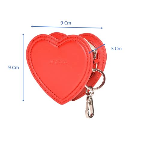 Sassora Genuine Leather Small Women Red Key Case For Your Valentine