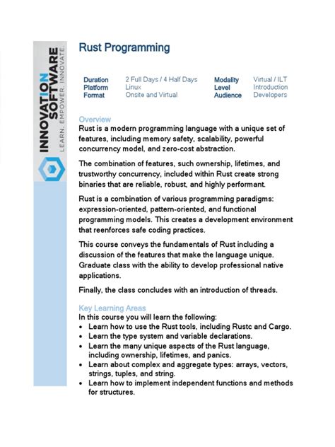 Image result for Rust Programming Basics