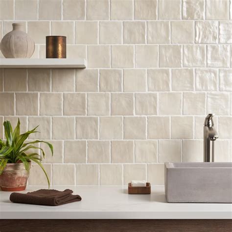 Montauk Sand Dune 4x4 Mixed Finish Ceramic Tile in 2025 | Kitchen ...