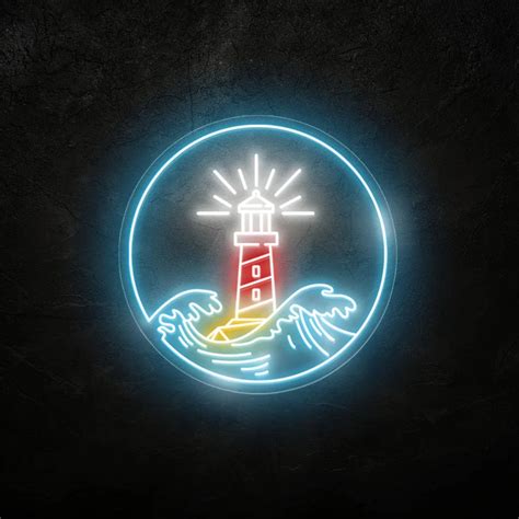 Lighthouse Neon Sign – Lets Custom Studio - Custom Neon Signs