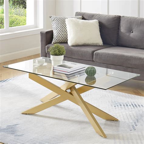 Rectangle Glass Coffee Table Modern Rectangular Glass And Chrome