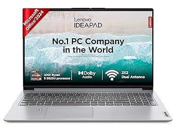 Lenovo IdeaPad 1 AMD Ryzen 5 5625U 15.6 inch (38.5cm) FHD Laptop (16GB ...