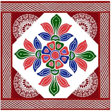 Buy ABS HERBALS : Rangoli Sticker, kolam Sticker - Traditional Art ...