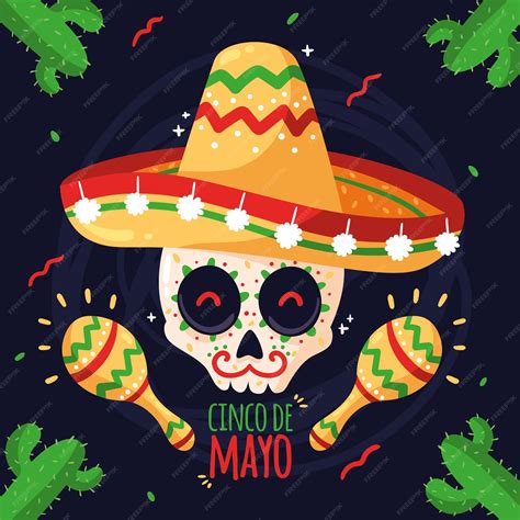 Cinco De Mayo Skull Drawings