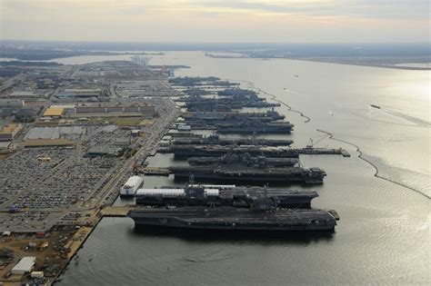 Aerial view of Naval Station Norfolk shows the U.S. has not learned ...
