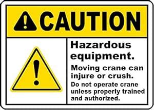 Acrylic Board with UV Printed |Caution Hazardous Equipment Sign| Double ...