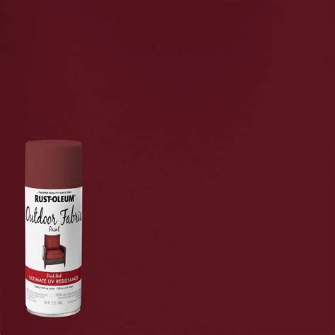 Rust-Oleum 12 Oz. Flat/Matte Outdoor Fabric Spray Paint, Dark Red ...