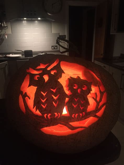 2018 Home-Grown Atlantic Giant Pumpkin with Owl Carving
