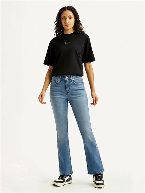 Women's 725 Blue Bootcut Fit High Rise Jeans – Levis India Store