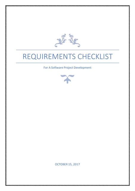 System Requirement Checklist 的图像结果