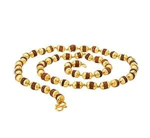 Buy Sahajanand Traders Golden Colour Rudhraksh Mala For Unisex Online ...
