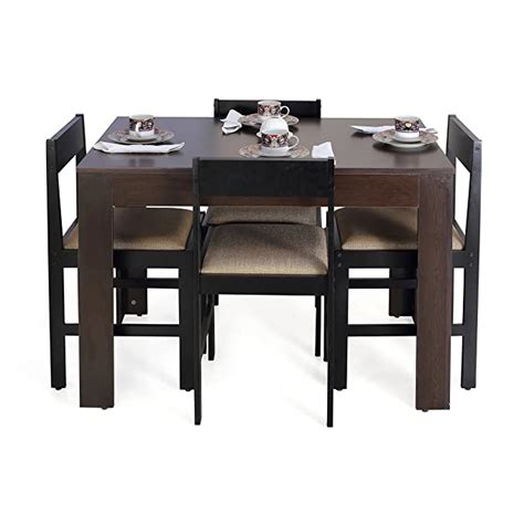 Forzza Peter Four Seater Rectangular Dining Table Set (Wenge) : Amazon ...
