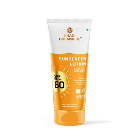 Khadi Organique Sunscreen Lotion SPF 60 | Natural Sunscreen ...