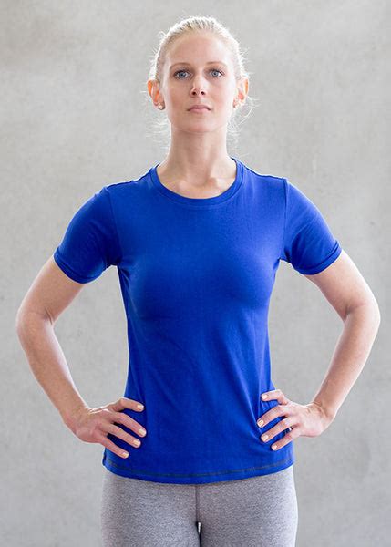 Blue Round Neck Women's Top | Organic Cotton | Stretchery