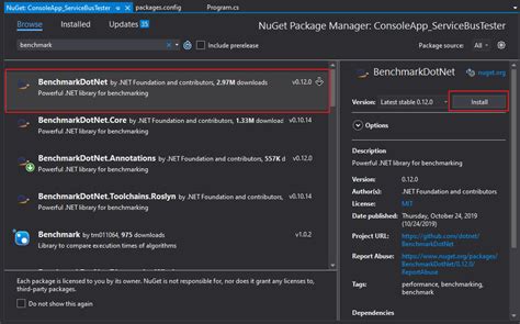 Image result for Benchmarkdotnet Visual Studio