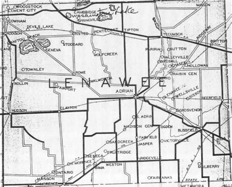 Lenawee County Michigan Maps