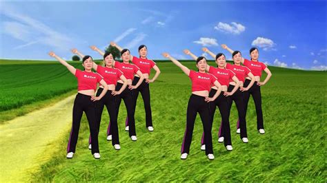 玫香广场舞《站在草原望北京》健身操，正面演示_哔哩哔哩_bilibili