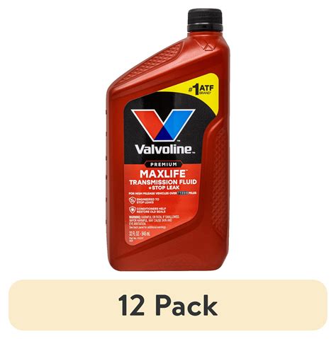 (12 pack) Valvoline MAXLIFE Transmission Fluid + Stop Leak, 32 oz ...