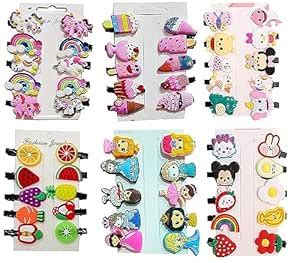 Buy CHIKICHOO Mini Emoji Cartoon Hair Clips Tic Tac Clips Set For Kids ...