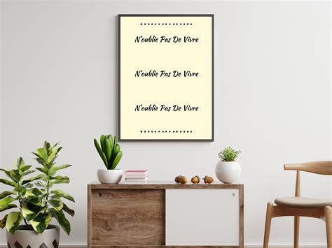 French Inspirational Wall Art N'oublie Pas De Vivre French Aesthetics ...