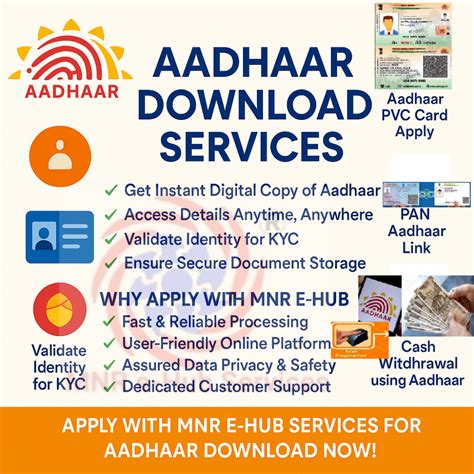 Aadhaar Download Services – MNR e-Hub Services