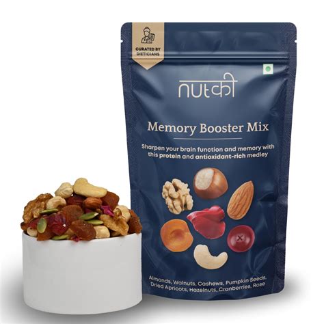 Nutki Memory Booster Trail Mix|Unsalted Mixed Dry Fruits - Almonds ...