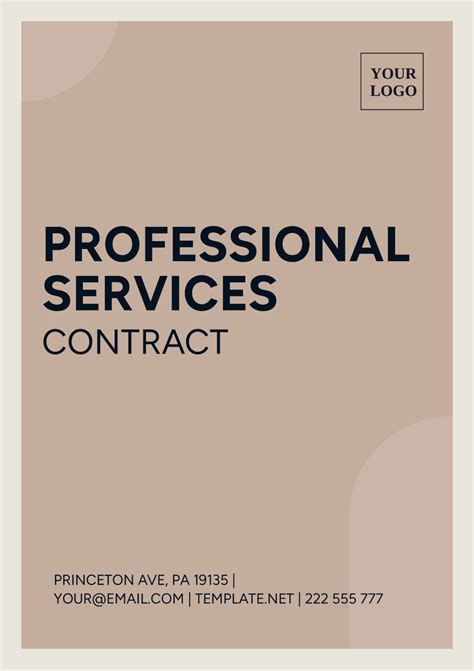 Free Professional Services Contract Template to Edit Online