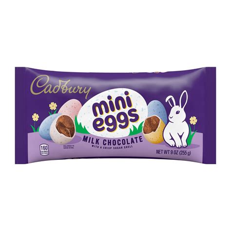 Cadbury Mini Eggs Hard Shell Coated Milk Chocolate Easter Candy, 9 oz ...