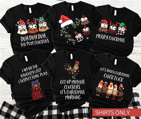 Family Christmas Pajamas, Funny Matching Family Chicken Farm Pajamas ...