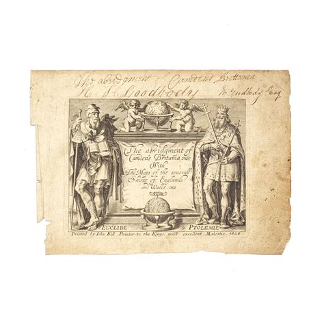 Bonhams : CAMDEN (WILLIAM) The Abridgment of Camden's Britannia with ...