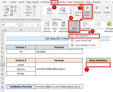 Excel Multiple Data Validation 的图像结果