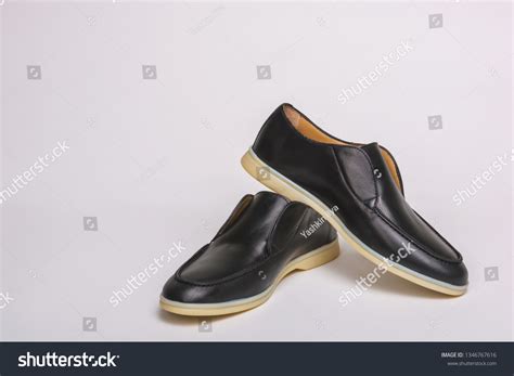 Black Mens Shoes White Sole Mens Stock Photo 1346767616 | Shutterstock