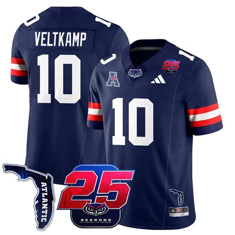 Caden Veltkamp Jersey #10 Florida Atlantic Football 25th Season ...
