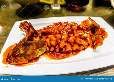 Chinese Sweet Sour Fish stock image. Image of orange - 134091875