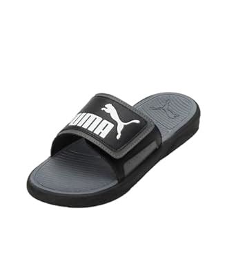 Puma Unisex-Adult Royalcat Comfort Black-Cool Dark Gray-White Slide - 6 ...