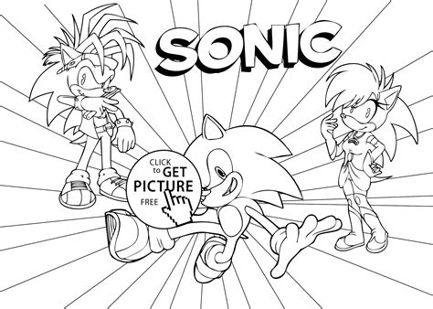 Sonic Coloring Page For Kids