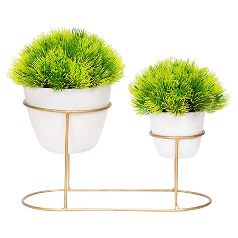 Buy Dekorly® Artificial Green Grass Wild Bonsai Plants for Home Decor ...