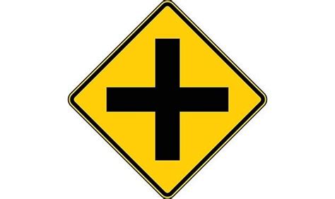 4-way Intersection Symbol Sign SIGN-33 - - Barco Products